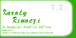 karoly rimoczi business card